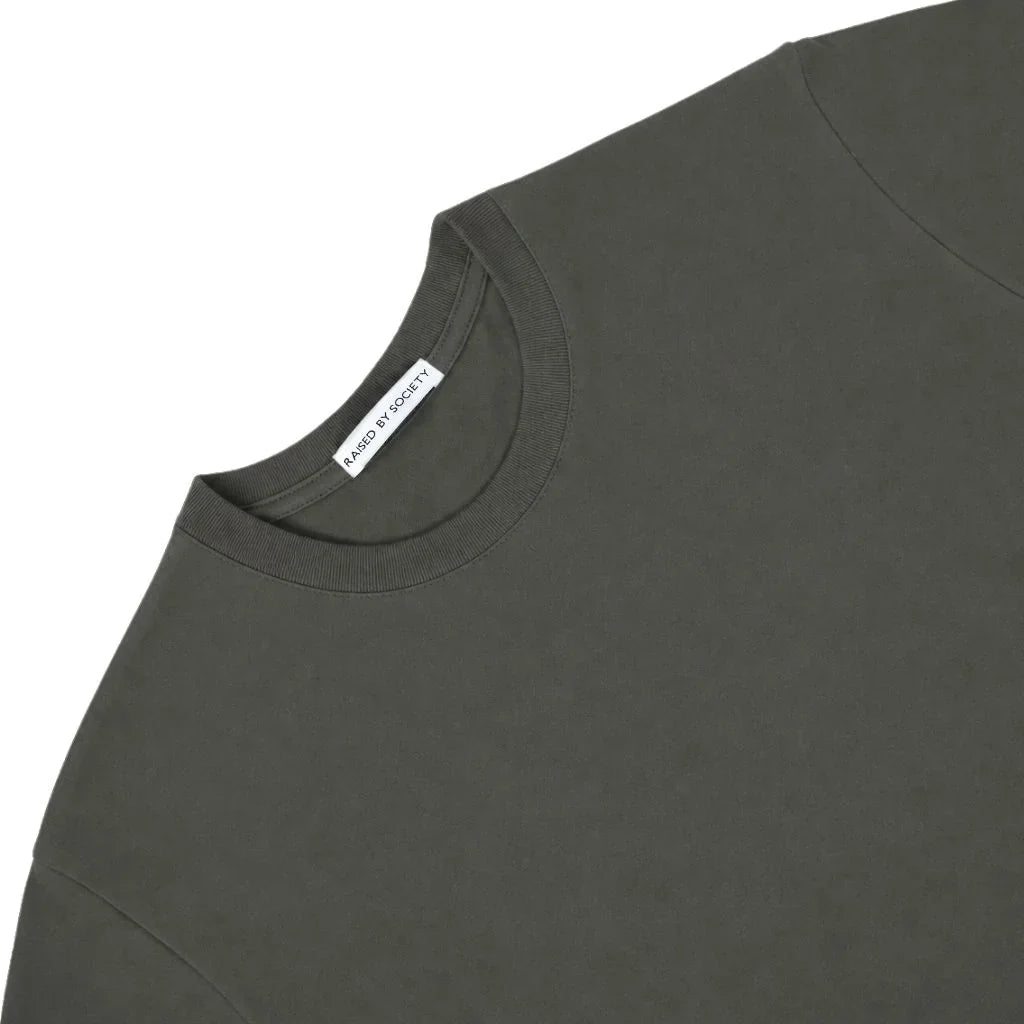 MILITARY GREEN LOOPWHEELED T-SHIRT