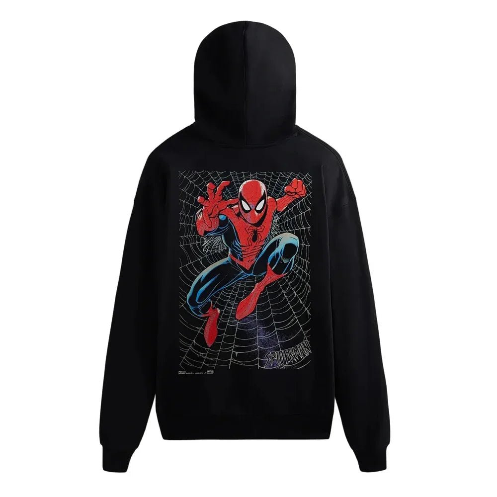Kith For Spider-Man Web Logo Hoodie Black
