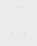 PERSEE Yellow Gold and Sapphire Chakra Necklace(Yellow Gold)